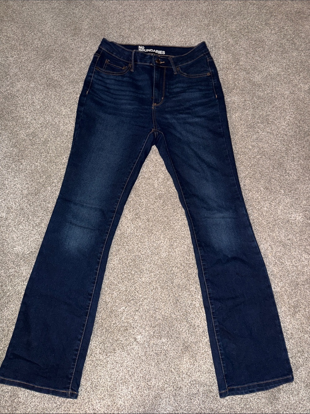 No Boundaries Navy Bootcut Stretch Jeans